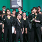 group of women in black after performance